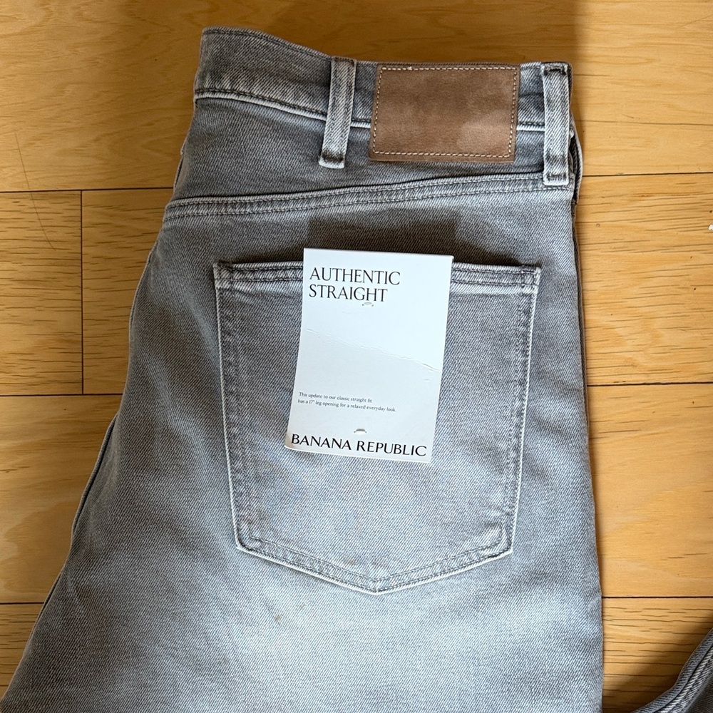 Banana Republic Men's Light Gray Straight Jeans